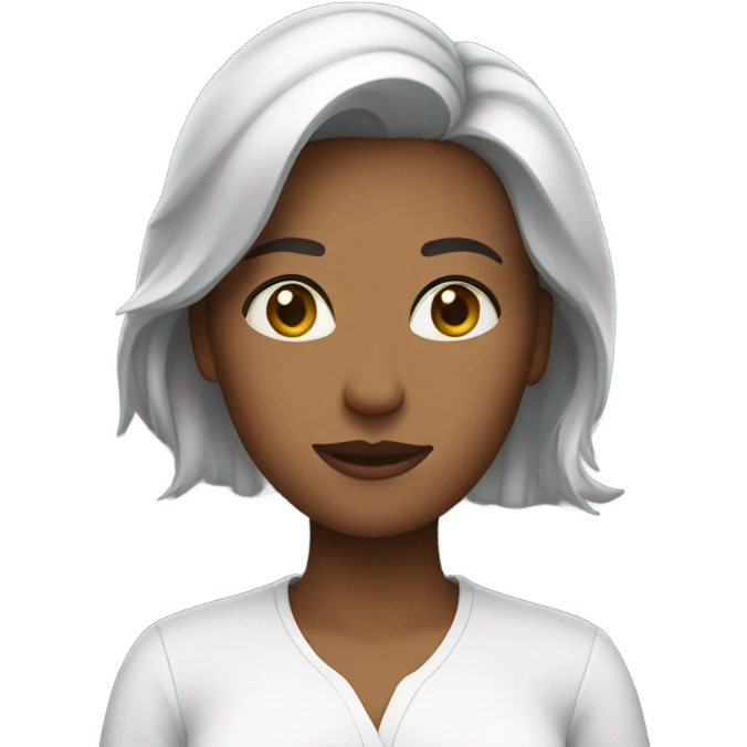 Woman white shirt  emoji