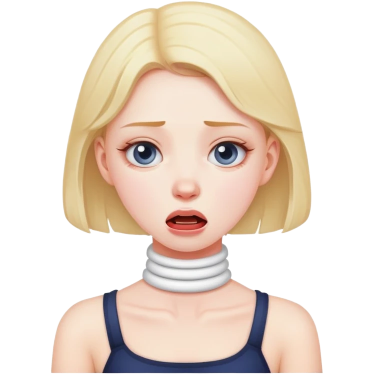 Girl choking neck emoji