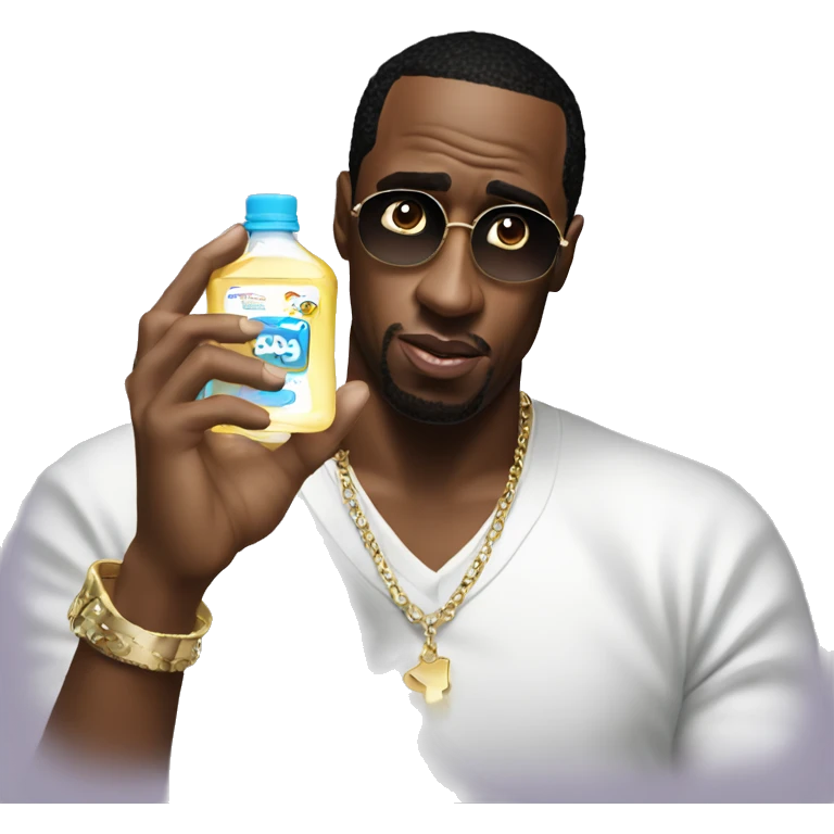 P diddy holding baby oil emoji