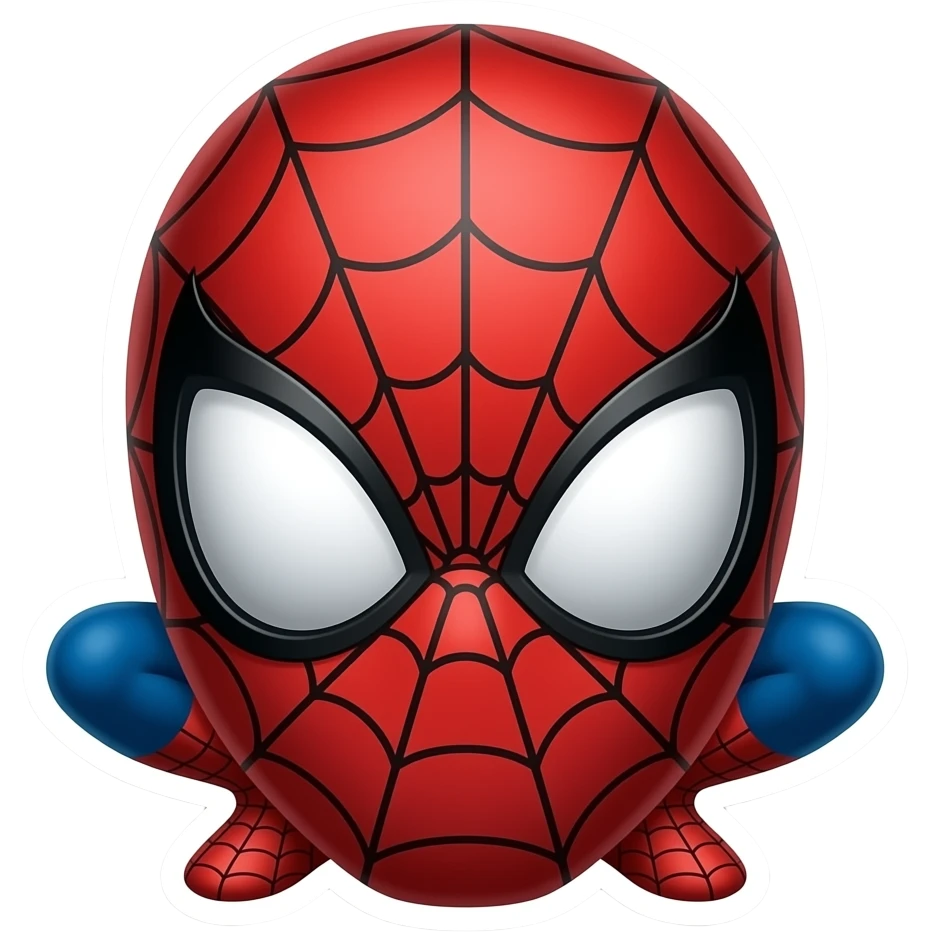 Built a sticker of the amazing spiderman emoji
