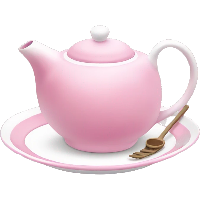 Pink and white tea set emoji