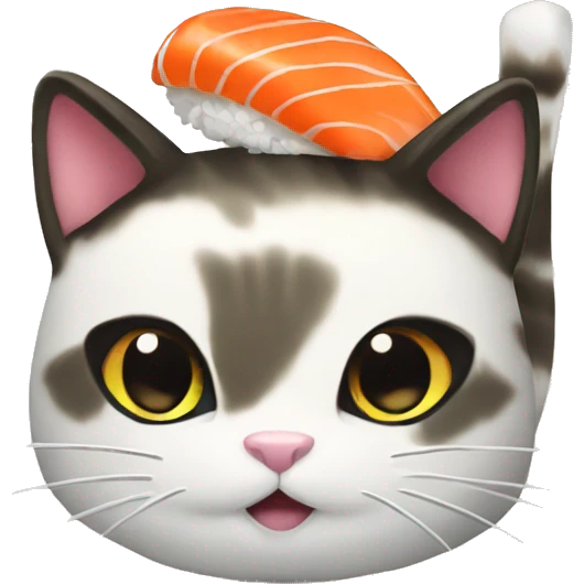 Sushi with cat in it emoji