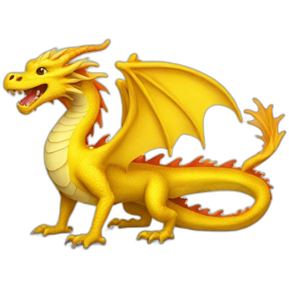 Yellow dragon emoji