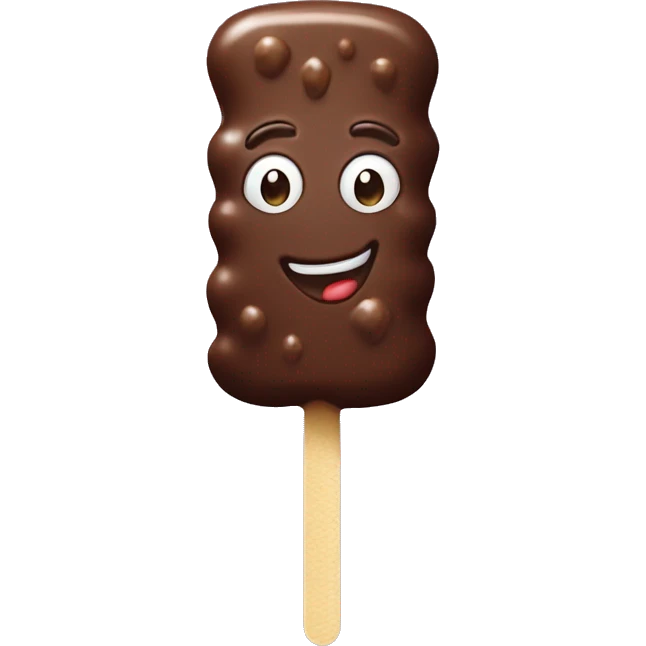 chocolate coated ice cream bar on stick emoji