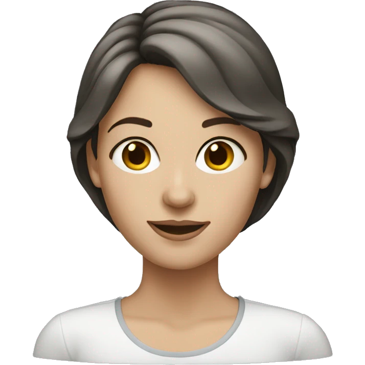 white brunette woman emoji