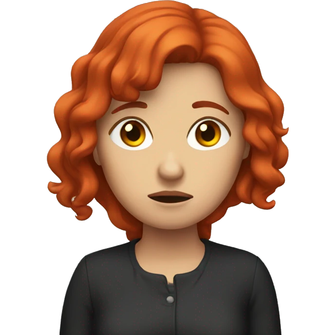 sad + fall + woman with red hair emoji