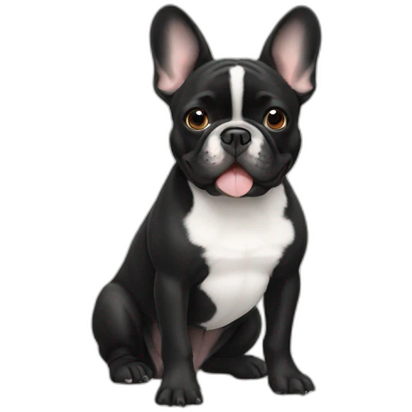 black french bulldog emoji