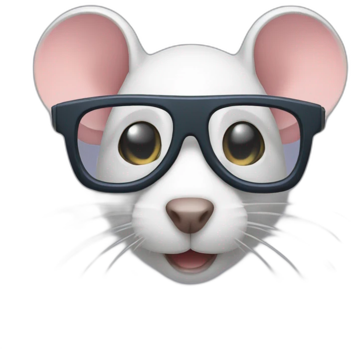 Rat witd scoobadiving glasses emoji