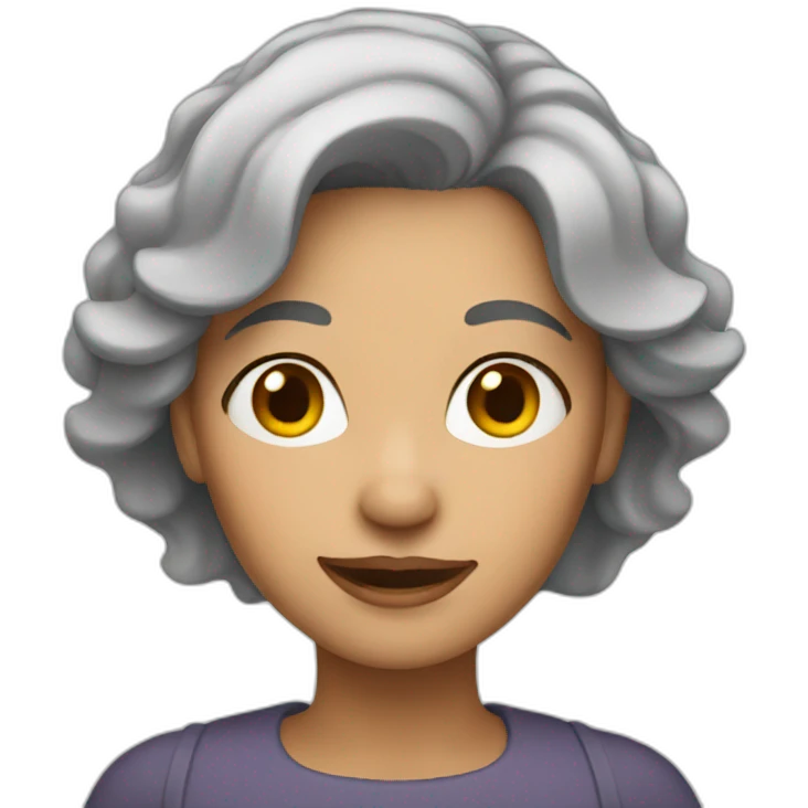 Woman with Grey hair emoji