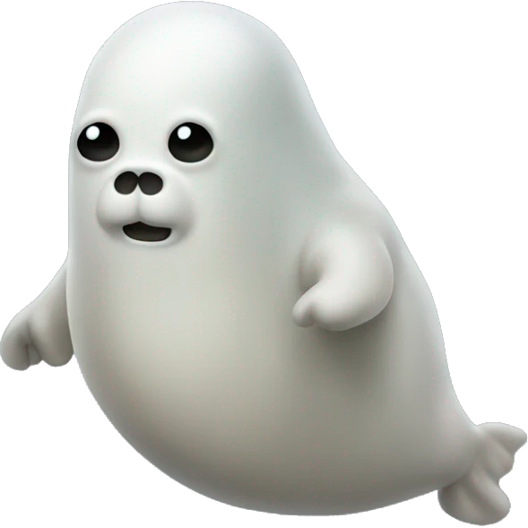 A ghost but with the body of a walrus emoji