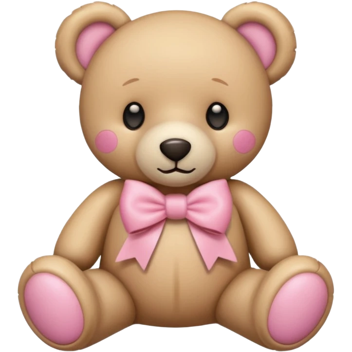 pink bow teddy bear solo emoji