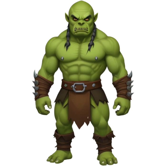 Orc from Lord of the Rings very creepy full body emoji
