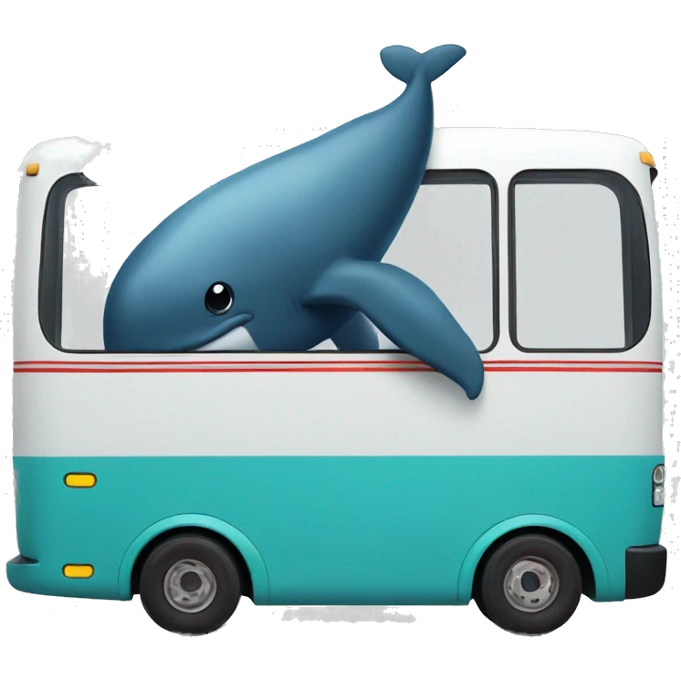 Whale on a bus emoji