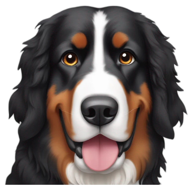 Bernese Mountain Dog head emoji