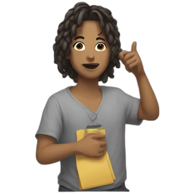 🤢👆🏽 emoji
