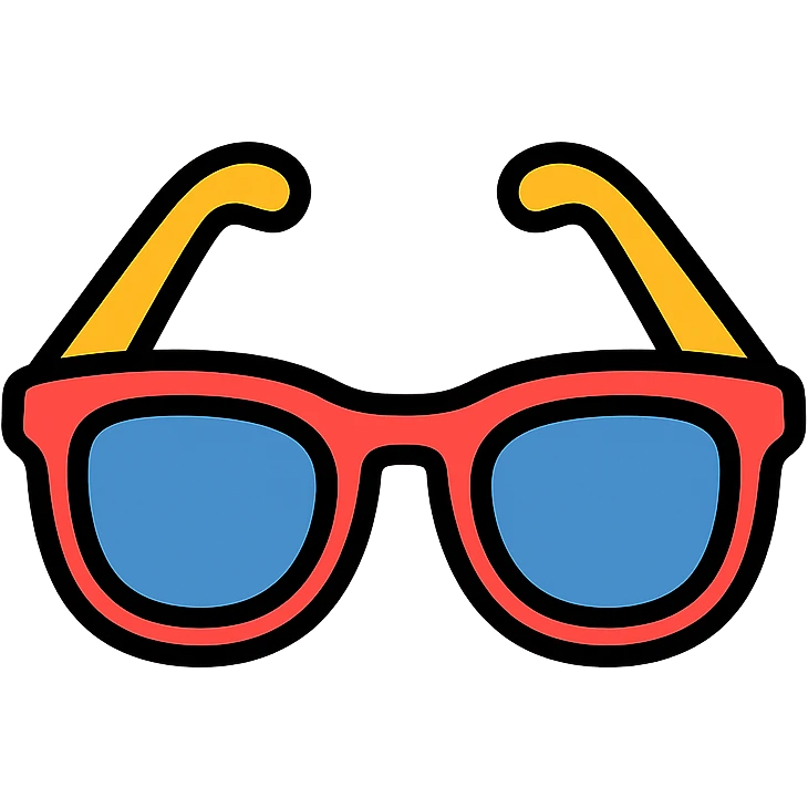 stylish pair of sunglasses, modern and trendy accessory emoji