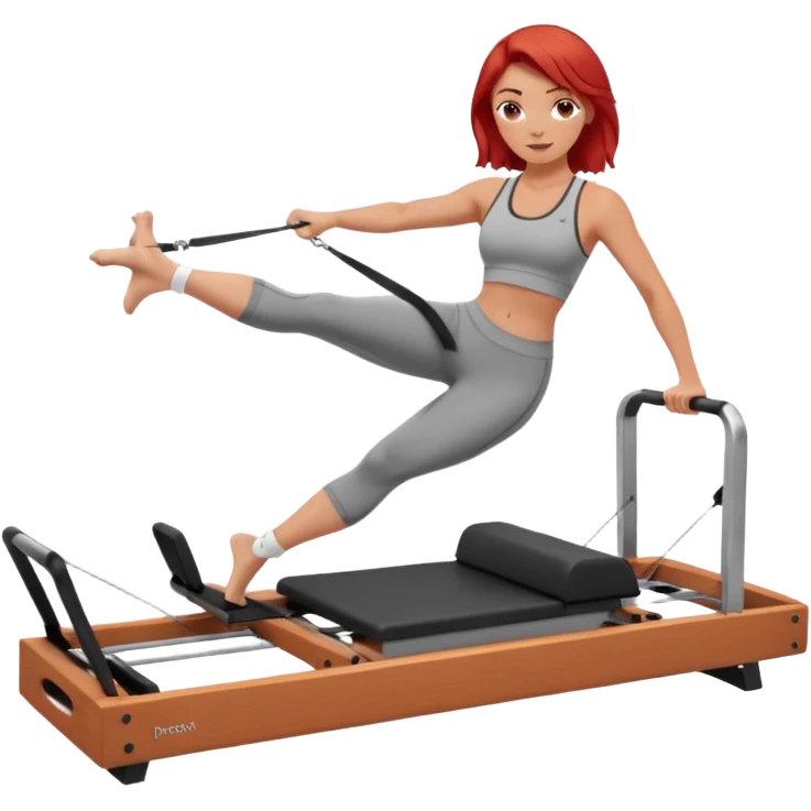 Pilates + red hair + white girl + reformer emoji