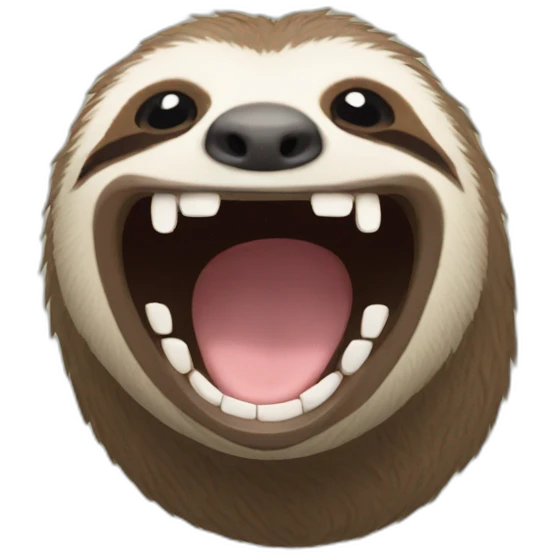 Sloth laughing emoji