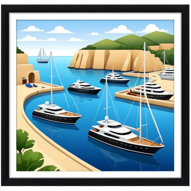 Port with yachts  emoji