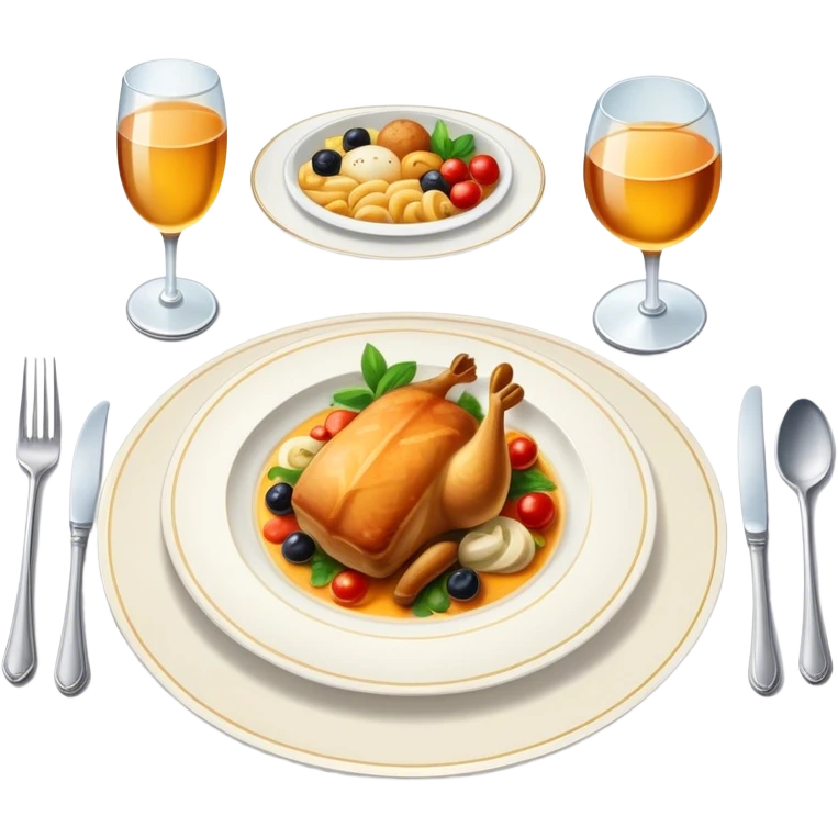 Fancy dinner menu elegant  emoji