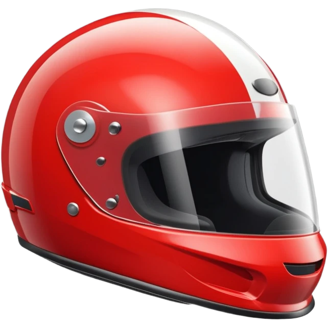 A red race car helmet  emoji