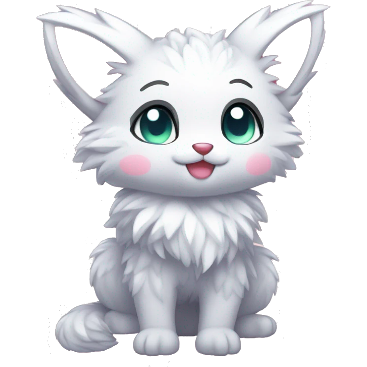  High quality detailed Cute Cool Kawaii stylish Pretty Chibi Fur-Sona Shiny Colorful Sparkly Fakemon Full Body emoji