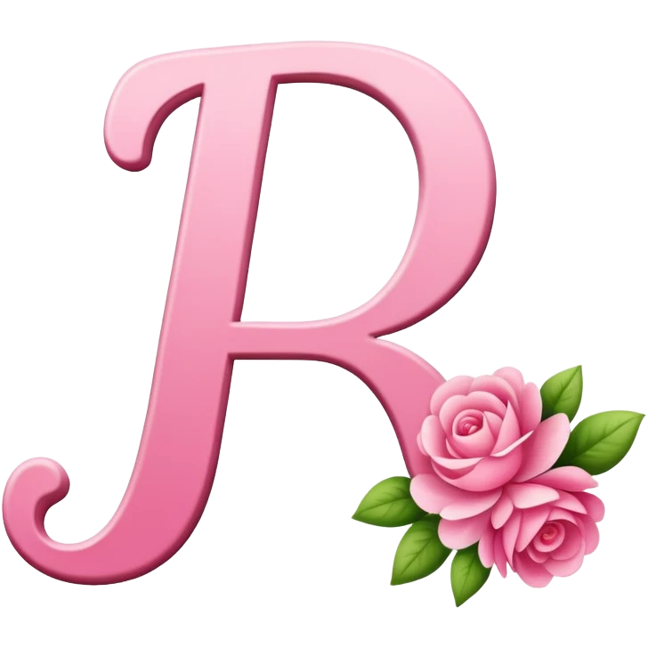 Pink, romantic, flowery, the letter “F” emoji