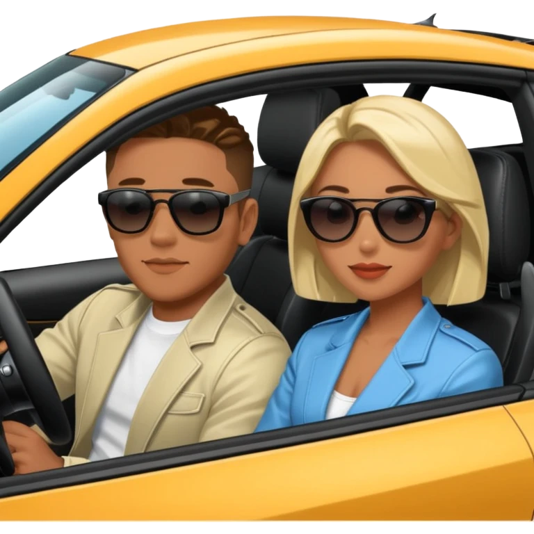 Spotted in Mexico celeb couple josh king jetset madrid the millionaire internet celebrity panel rank founder and instagram model girlfriend Tefi in Nissan GTR  emoji