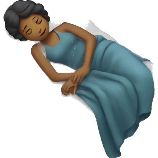 Lady sleeping in bed emoji