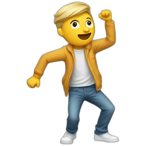 Un homme bla qui dab emoji