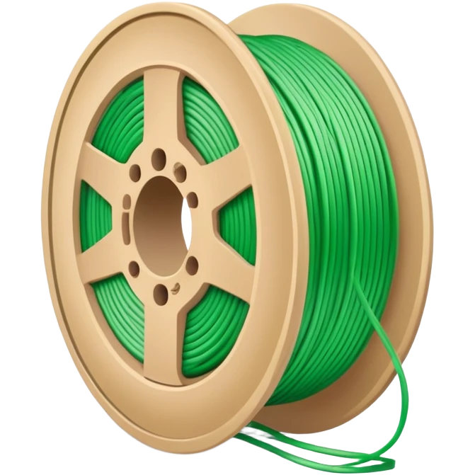 cardboard spool of light green filament emoji