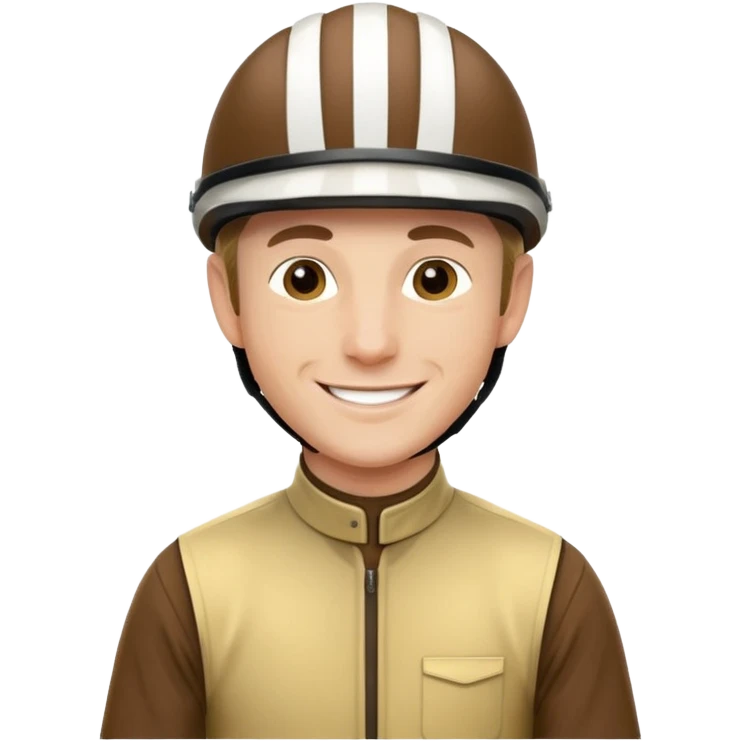 horse jockey male face happy emoji