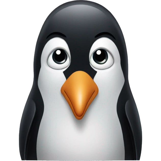 Penguin with bangs emoji