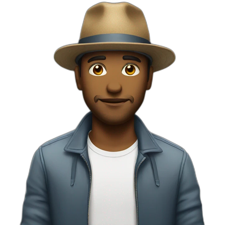 cool guy with hat emoji