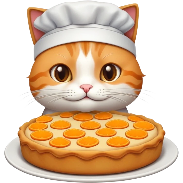 Un gato cocinando una tortita emoji