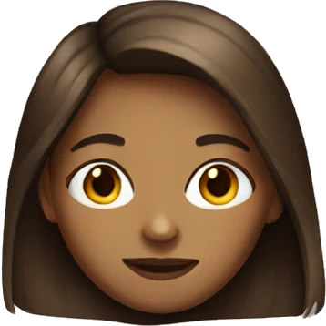 brown haired girl portrait emoji