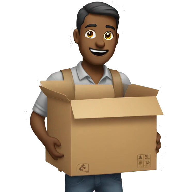 Packing a moving box emoji