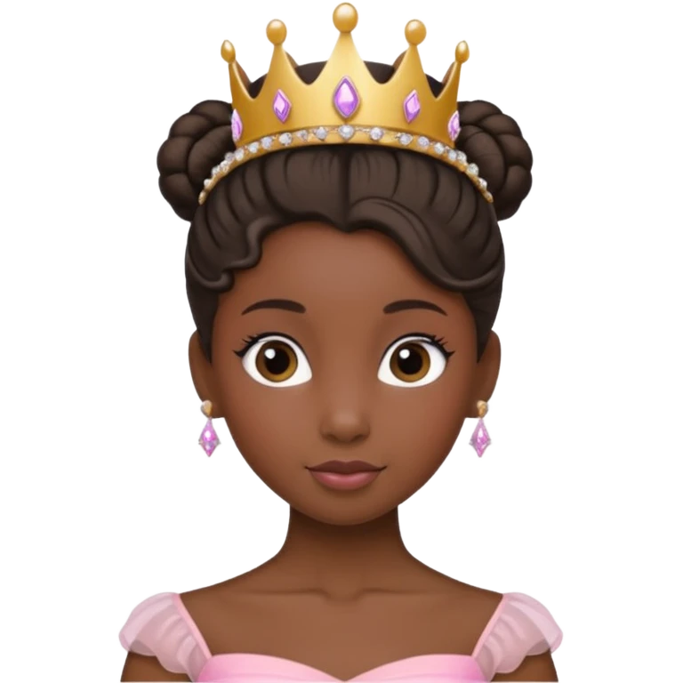 ballet bun  black princess emoji