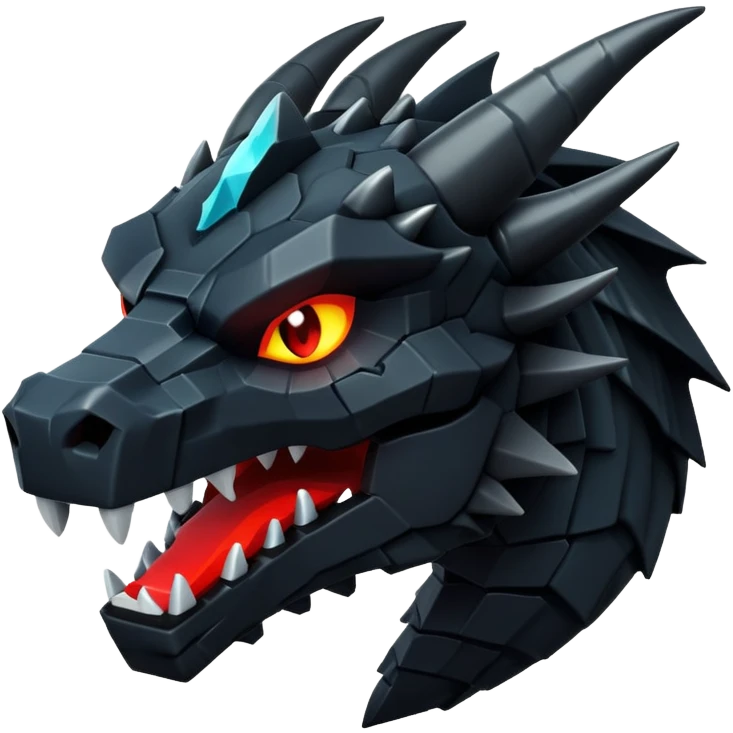Minecraft black dragon head emoji