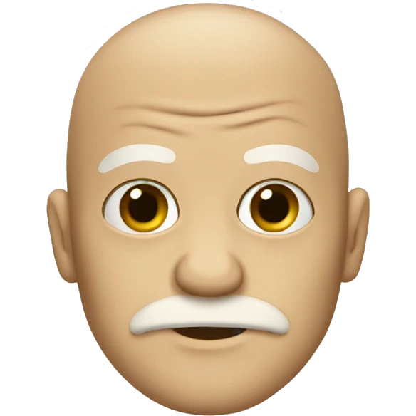 Pepe, 
bald with a beard, natural human skin color emoji