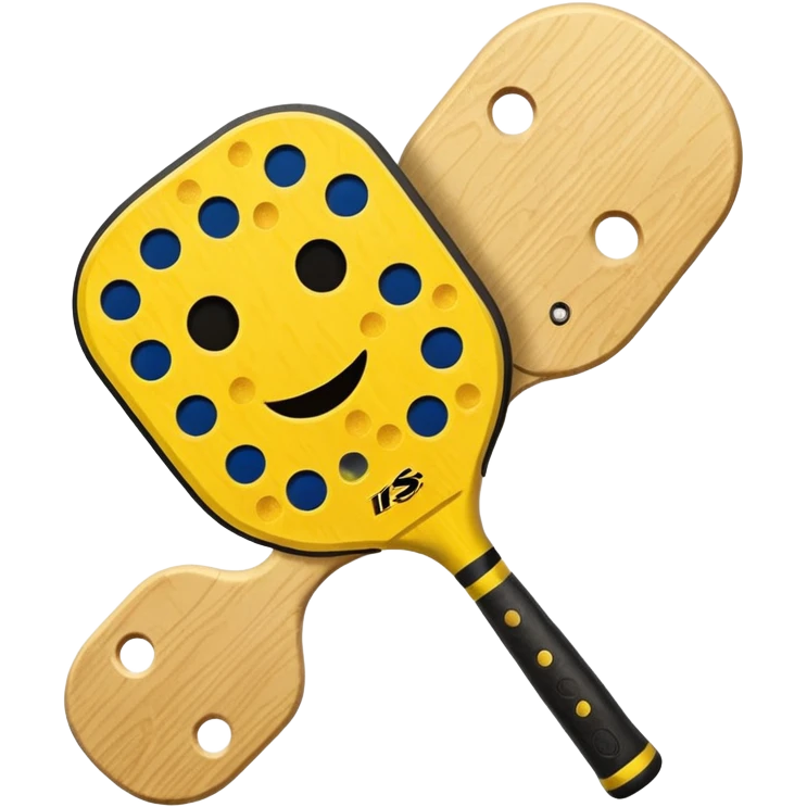 pickleball paddle and pickleball emoji