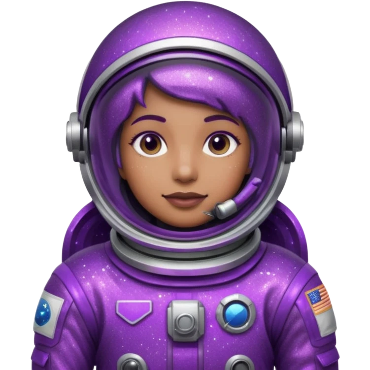 glitter purple astronaut emoji