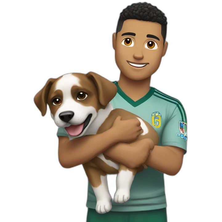 Ronaldo hold dog emoji
