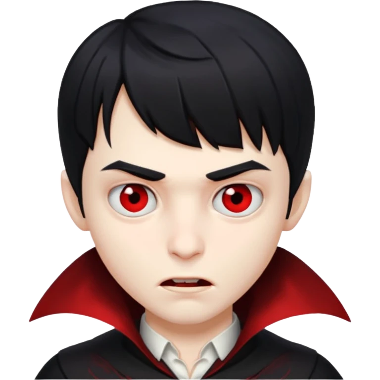 boy vampire with black hair and bangs emoji