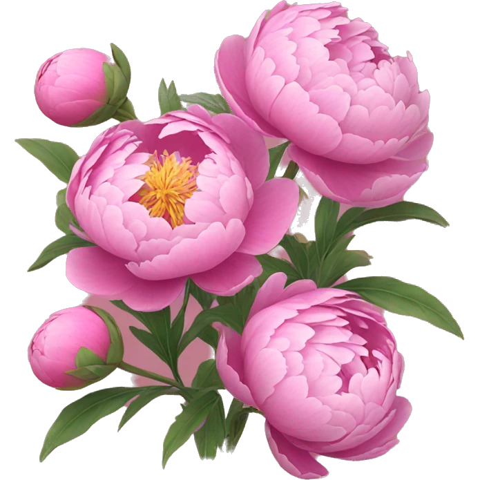 Peony flowers emoji