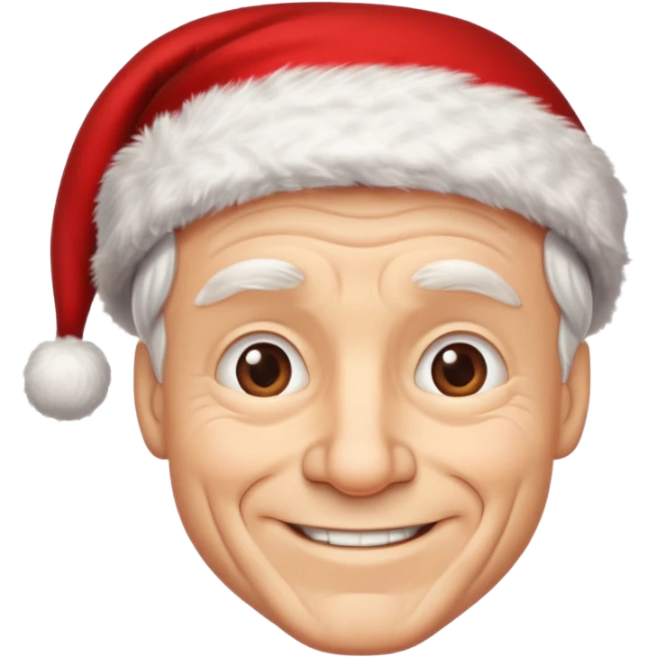 산타 모자를 쓰지 않은 산타 얼굴 정면 emoji