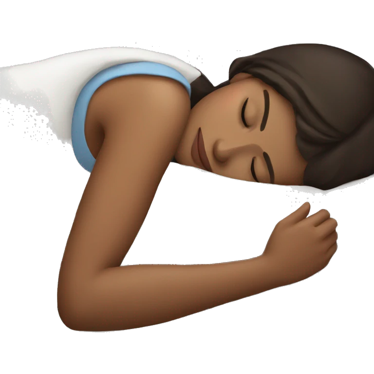 Brunette girl sleeping emoji