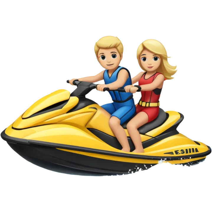 Jet ski with a group  emoji
