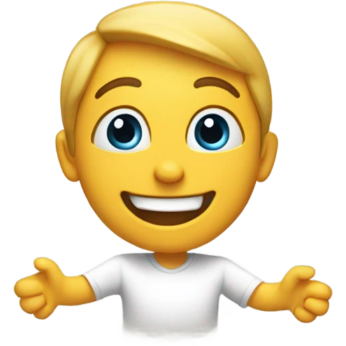 Happy face flipping of a person emoji