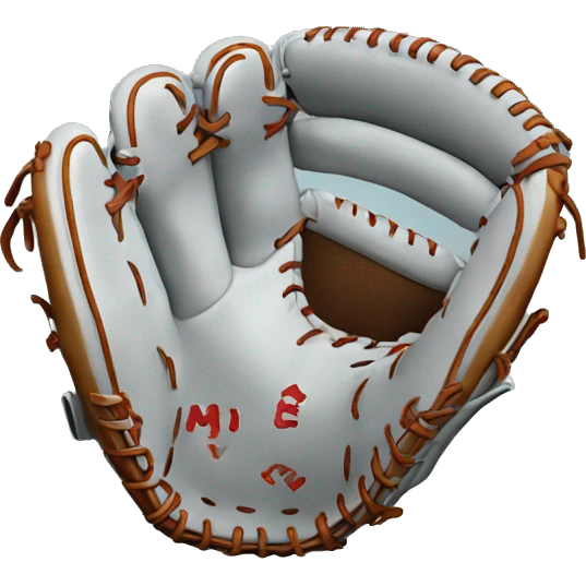 Grey baseball glove emoji